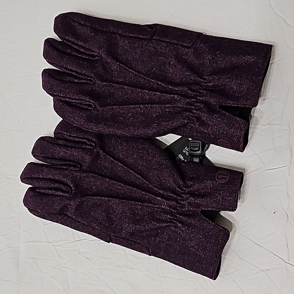 Lululemon City Keeper Gloves Purple Black (HTGT) *Fleece Lined